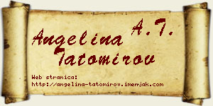 Angelina Tatomirov vizit kartica
